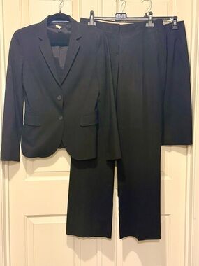 Classic Black Women's Suit Jacket, Pants & Skirt Set